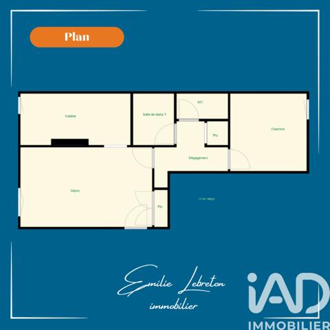 Appartement à vendre 2 pièces 41,4 m² Saint-Pierre-lès-Elbeuf