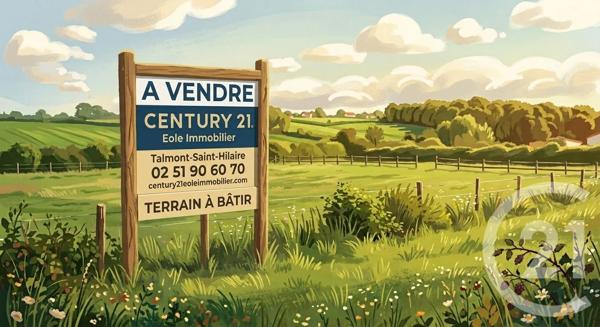 Terrain à vendre  914 m 2   TALMONT ST HILAIRE  - 85