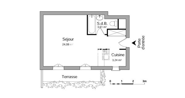 Location Studio 30.93 m² - Roissy-en-france 95700