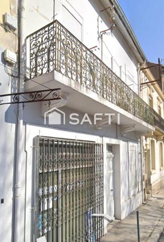 Maison de ville quartier Émile Zola Béziers avec appartement et local commercial en rez-de-chaussée