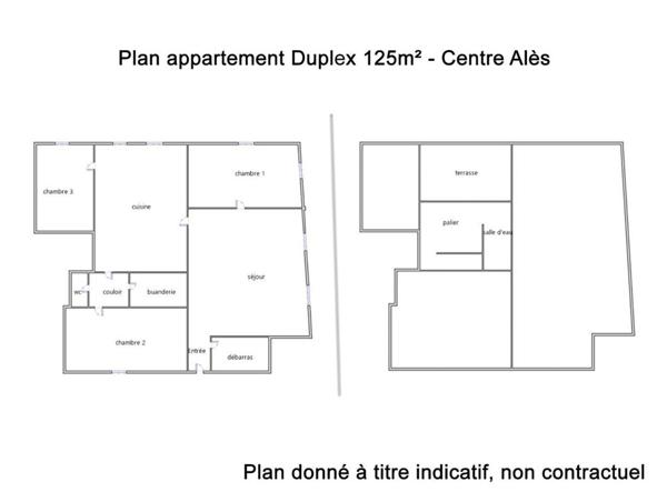 Alès, centre historique : Appartement Duplex d'exception - 125 m² - Dernier étage - Terrasse tropézienne avec vue panoramique