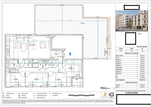 Appartement T5 d’exception – Villeurbanne République / Charpennes – Terrasse 87 m² (69100)