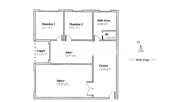 Appartement de 72,54 m²