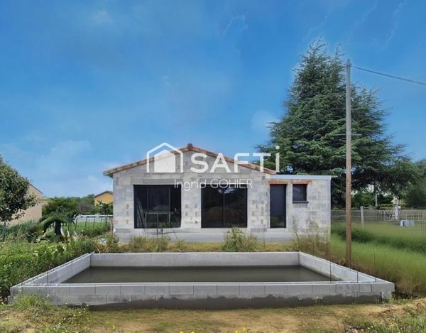 Maison neuve à personnaliser, plain-pied, piscine et garage