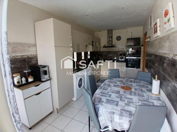 Maison de 140m², 3 chambres garage et jardin