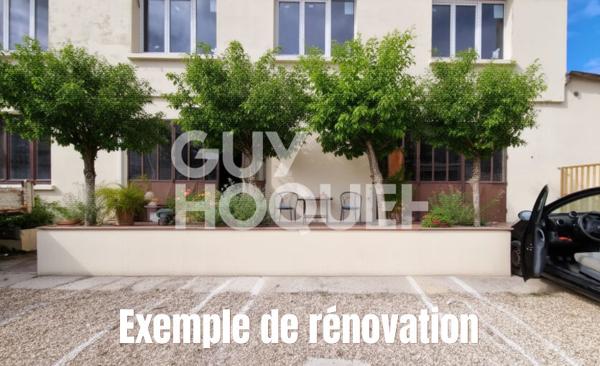 Plateau brut de 105 m² . Potentiel loft exceptionnel avec terrasse ensoleillée