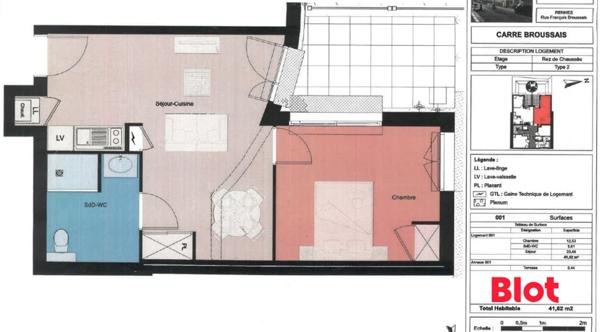 Appartement 2 pièce(s)