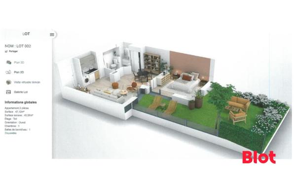 Appartement 2 pièce(s)