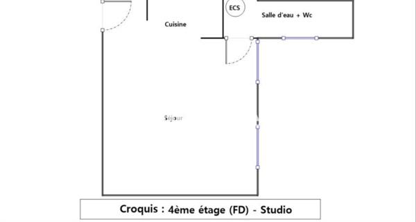 À vendre Studio 19.47 m² - Paris 75020