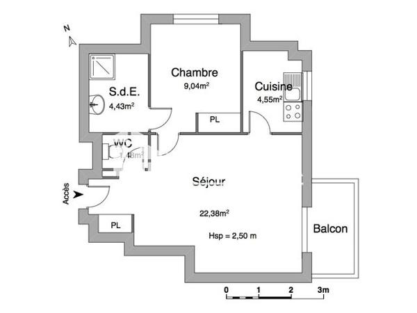 Location Appartement 2 pièces 41.9 m² - 46 AVENUE DE L'EUROPE Le Coudray 28630