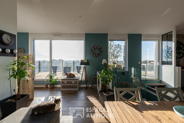 Duplex en attique – 100 m² – 4 chambres – Rennes