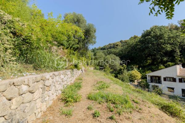 En exclusivité. Située dans l'environnement résidentiel prisé du Val de Gorbio, cette propriété édifiée en 1972 propose une surface de 188,85 m² répartie sur trois niveaux. Elle se distingue par ses volumes, son environnement calme et sa vue dégagée sur la mer et le Cap Martin.

Distribution des espaces :
La maison, qui totalise 8 pièces, offre une excellente flexibilité d'aménagement.

Rez-de-jardin : Un niveau aménagé de manière indépendante, comprenant une pièce de vie avec coin cuisine, deux chambres et une salle d'eau. Cette configuration est particulièrement adaptée pour l'accueil de proches, l'exercice d'une profession libérale ou un projet locatif.

Niveau principal : Une salle à manger prolongée par un balcon, une cuisine indépendante, une chambre, un bureau et une salle d'eau.

Dernier étage : Un espace nuit composé d'une chambre principale, de deux chambres supplémentaires, d'un bureau et d'une salle de bains.

Aménagements extérieurs :
Le terrain arboré de près de 2 500 m² constitue un environnement préservé et intime. Il permet d'envisager de multiples aménagements extérieurs, incluant l'intégration d'une piscine. La propriété dispose également d'une vaste cour facilitant le stationnement de plusieurs véhicules.

Une propriété aux caractéristiques rares sur ce secteur.