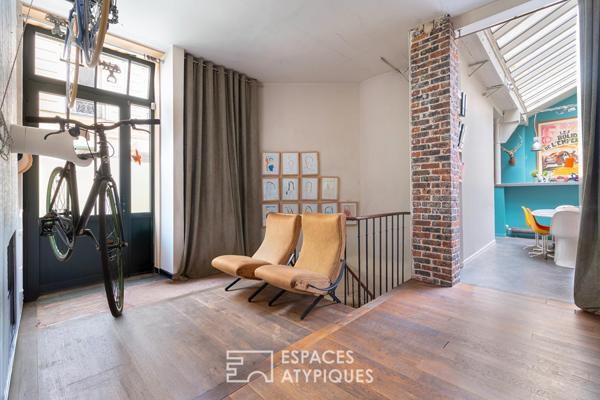 Loft aux accents industriels au calme d’une cour proche Nation