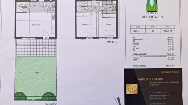 Pennes-Mirabeau (13170) Maison type 3 + place de parking privative