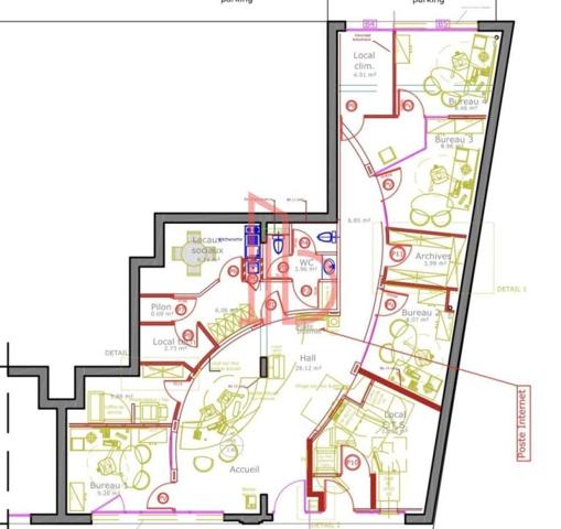 Bureau de 130 m² à louer à Bordeaux Lac - Bruges