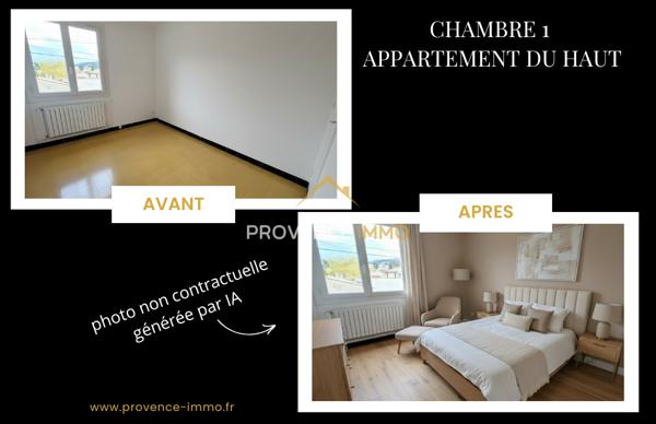 Digne-les-Bains (04000) Nouvelle Exclusivité – Maison des années 50 – 160 m² environ – 2 appartements indépendants ou maison familiale