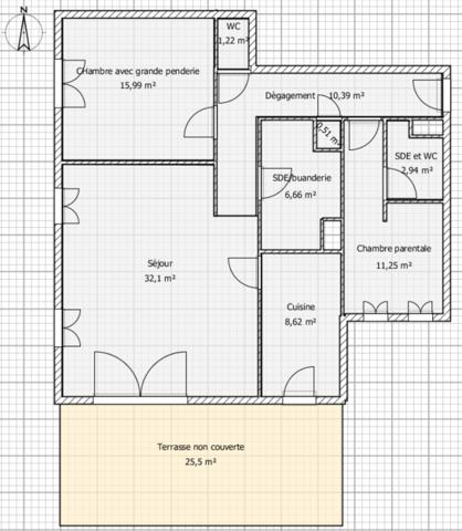 L'Isle-sur-la-Sorgue (84800) T3/4 avec grande terrasse, cave, parking et garage PROCHE CENTRE VILLE