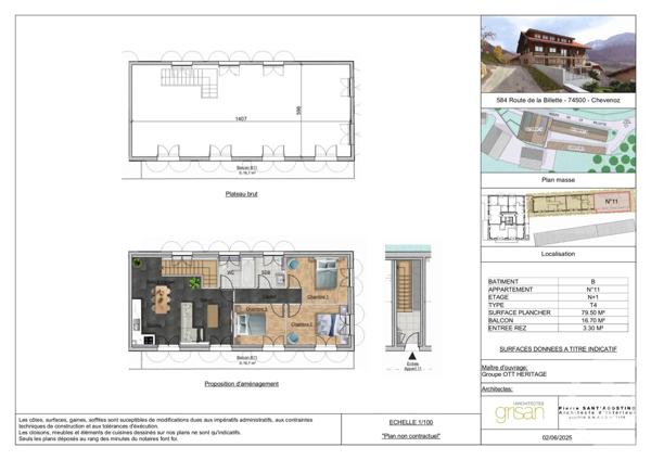 Appartement F4 à vendre  4 pièces - 79,50 m2 CHEVENOZ - 74