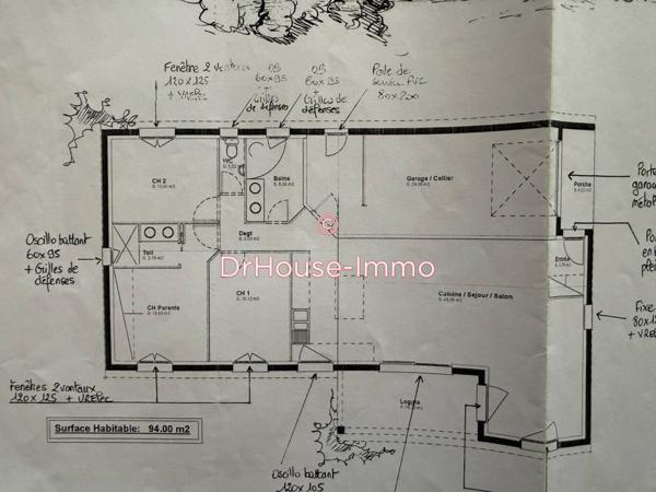 Maison à vendre 5 pièces de 94 m²