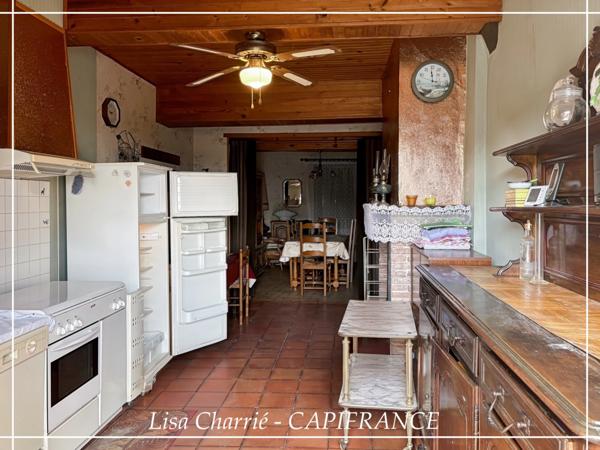 Maison de village à vendre 6 pièces de 166 m2 habitables avec cour et cave proche de NOGARO (32)