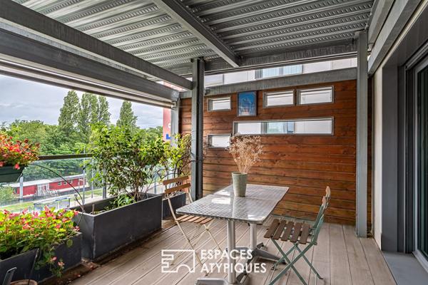 Appartement avec multiples terrasses face à la Seine et l’île Saint-Germain