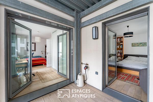 Appartement avec multiples terrasses face à la Seine et l’île Saint-Germain
