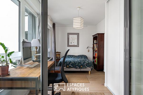 Appartement avec multiples terrasses face à la Seine et l’île Saint-Germain