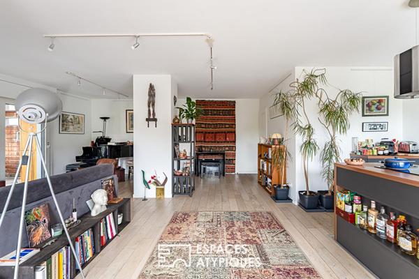 Appartement avec multiples terrasses face à la Seine et l’île Saint-Germain