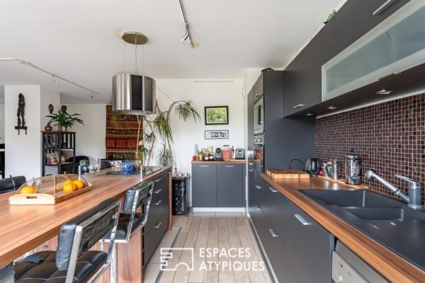 Appartement avec multiples terrasses face à la Seine et l’île Saint-Germain