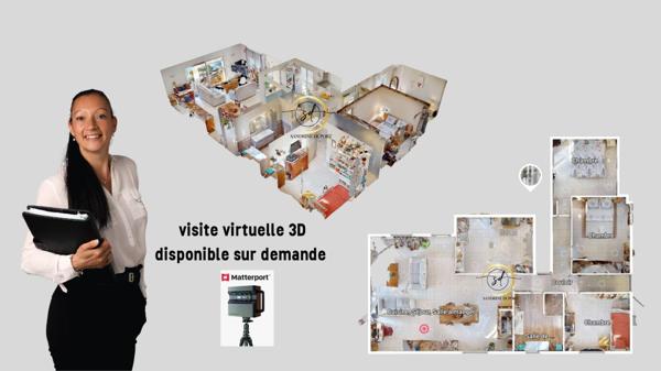 Millas Villa plain pied 4 faces 3 chambres piscine  garage + carport quartier calme