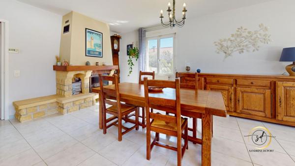 Millas Villa plain pied 4 faces 3 chambres piscine  garage + carport quartier calme