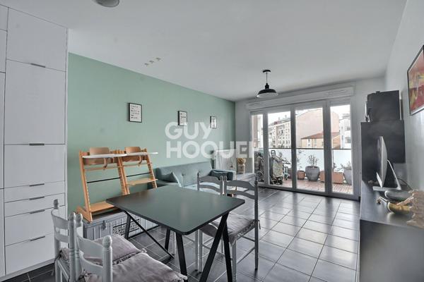 À vendre, Appartement T3 de 57 m² en résidence récente, balcon et garage, Villeurbanne (69100)