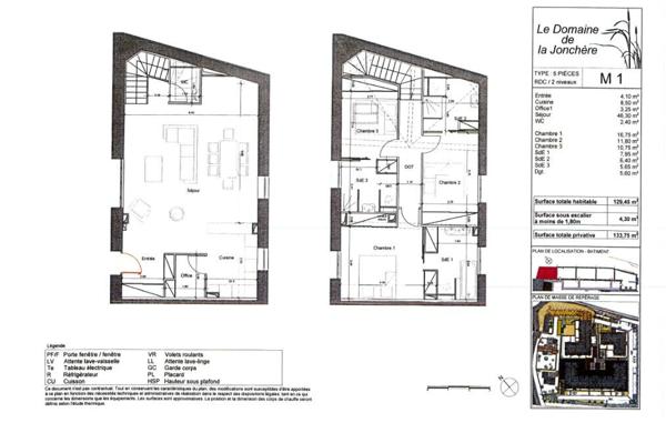 Maison 5 pièces 129.45 m2 et grenier