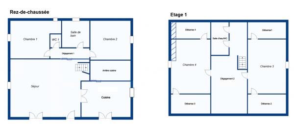 Saint-Léons (12780) Maison Type 6 de 166 m² avec vue dégagée sur son terrain de 941 m²