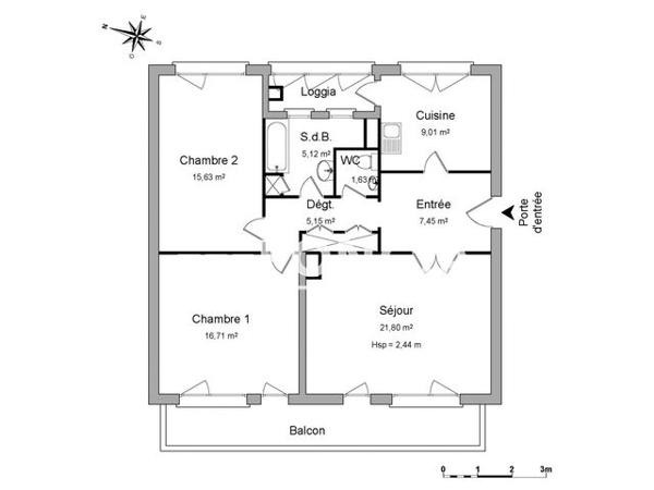Location Appartement 3 pièces 82.5 m² - 24 RUE D'ORBEY Strasbourg 67100