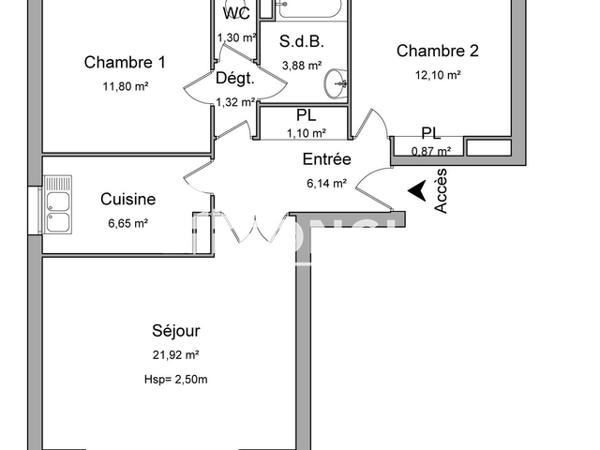 Location Appartement 3 pièces 67.08 m² - BATIMENT 2 Gien 45500