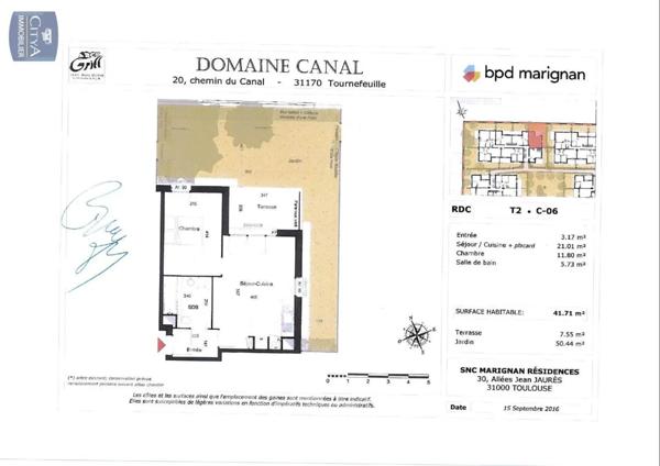 Appartement à louer 2 pièces 41.89m²