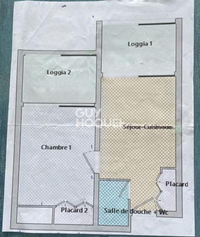 À saisir vue mer appartement de 2 pièces de 26.58 m²