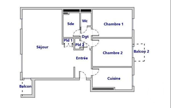 Appartement F3 à vendre  3 pièces - 68,70 m 2   LEVALLOIS PERRET  - 92