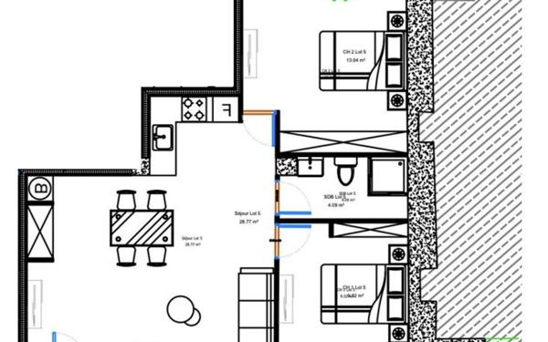 Appartement à vendre    3 pièces • 55,26 m2 Francheville
