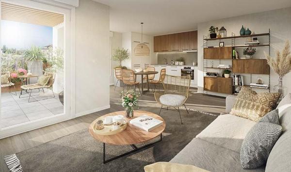 FLOIRAC CENTRE SPACIEUX T3 AVEC GRANDE TERRASSE ET PARKING