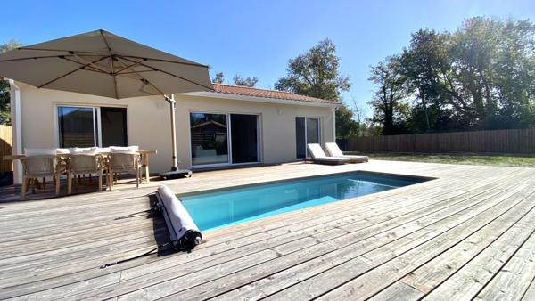 Saint-Michel-de-Rieufret (33720) Maison neuve 3P/80 m² sur parcelle de 956 m² avec piscine et boulodrome