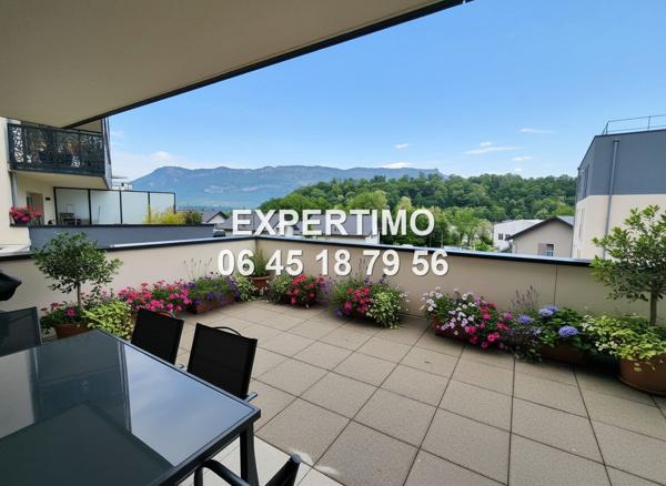 Le Bourget-du-Lac (73370) APPARTEMENT T3 LUMINEUX AVEC TERRASSE EXCEPTIONNELLE ET GARAGE