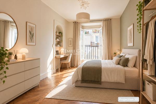 A VENDRE - Appartement Paris - 75009 - Folies Bergères - Square Montholon - 2 pièces - 1 chambre - 48 m²