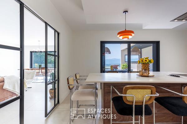 Villa contemporaine avec piscine et vue dégagée – Colline prisée d’Étoile-sur-Rhône