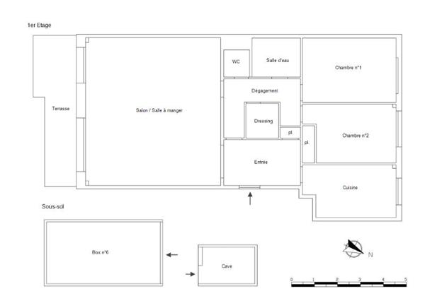 Asnières Mairie/Gare 4 pièces 88m² avec terrasse et box