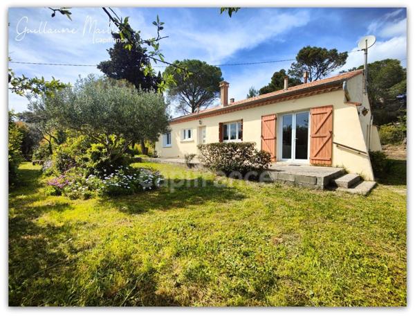 Villa de plain-pied 4 pièces sur grand terrain constructible proche de Roujan (34)