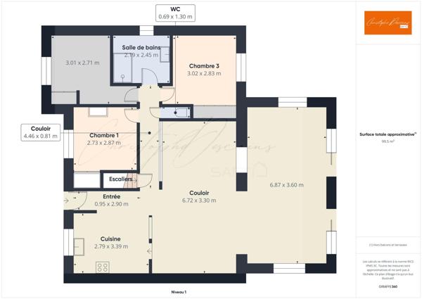 Maison de plain-pied 100 m² – Saint-Georges-Buttavent (entre Mayenne et Ernée)