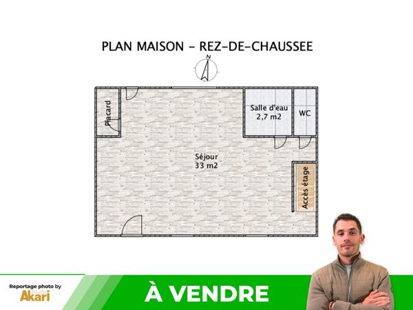 Maison
         2 pièces
        - 54 m² Exclusivité 115 000 €*