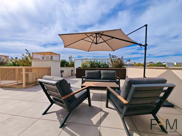 T3 MEUBLE AVEC BALCON, ROOFTOP PRIVATIF ET GARAGE A LOUER A CALUIRE